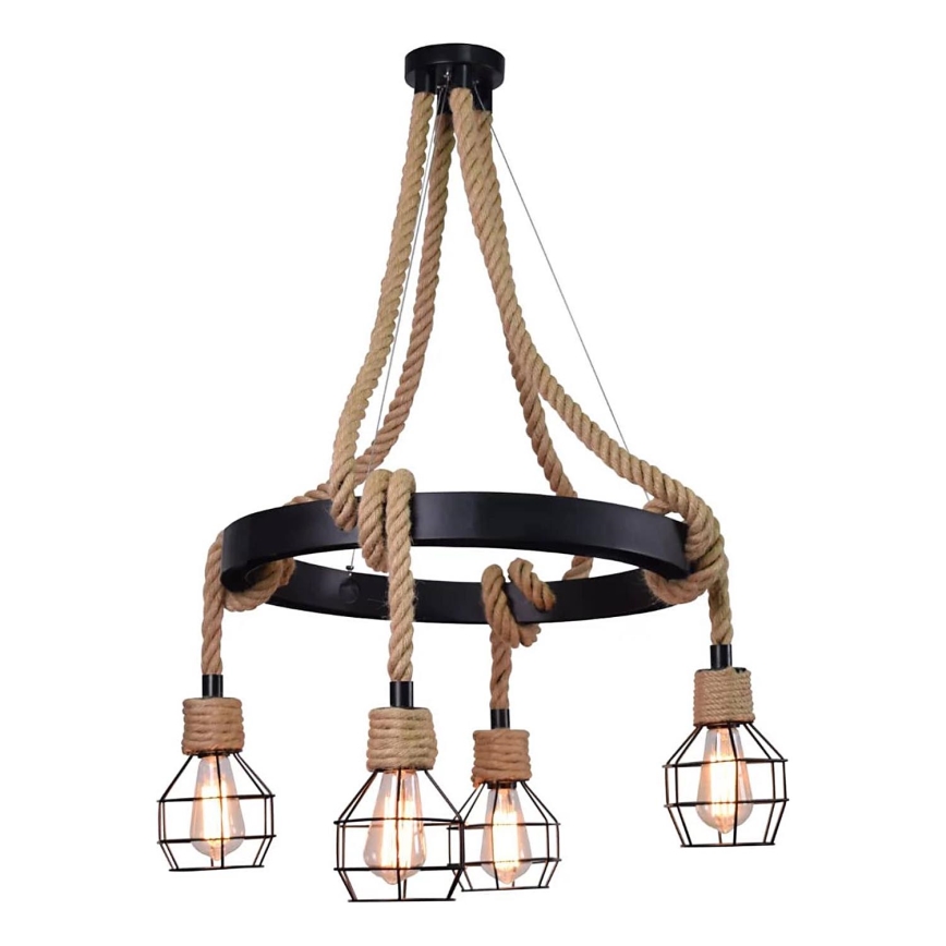Candelabro num fio ROPE ALEGRA 4xE27/10W/230V
