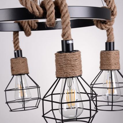 Candelabro num fio ROPE ALEGRA 4xE27/10W/230V