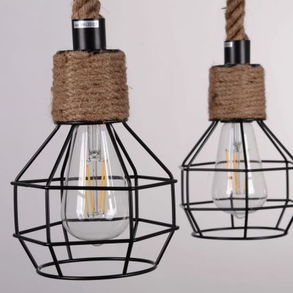 Candelabro num fio ROPE ALEGRA 4xE27/10W/230V