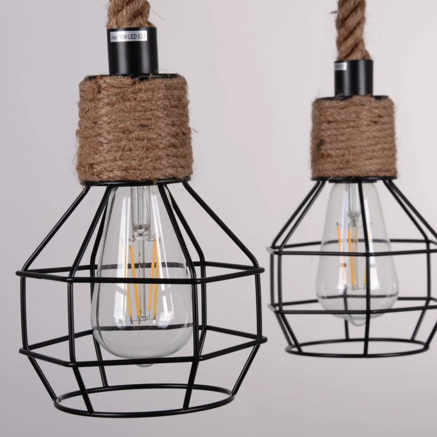 Candelabro num fio ROPE ALEGRA 4xE27/10W/230V