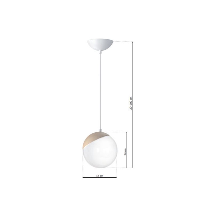 Candelabro num fio SFERA WOOD 1xE14/40W/230V