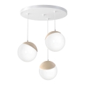 Candelabro num fio SFERA WOOD 3xE14/40W/230V