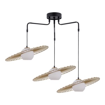 Candelabro num fio SOL 3xE27/60W/230V dourado