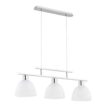 Candelabro num fio SONATA 3xE27/60W/230V cromo brilhante
