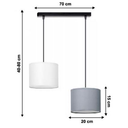 Candelabro num fio TUZ 2xE27/60W/230V