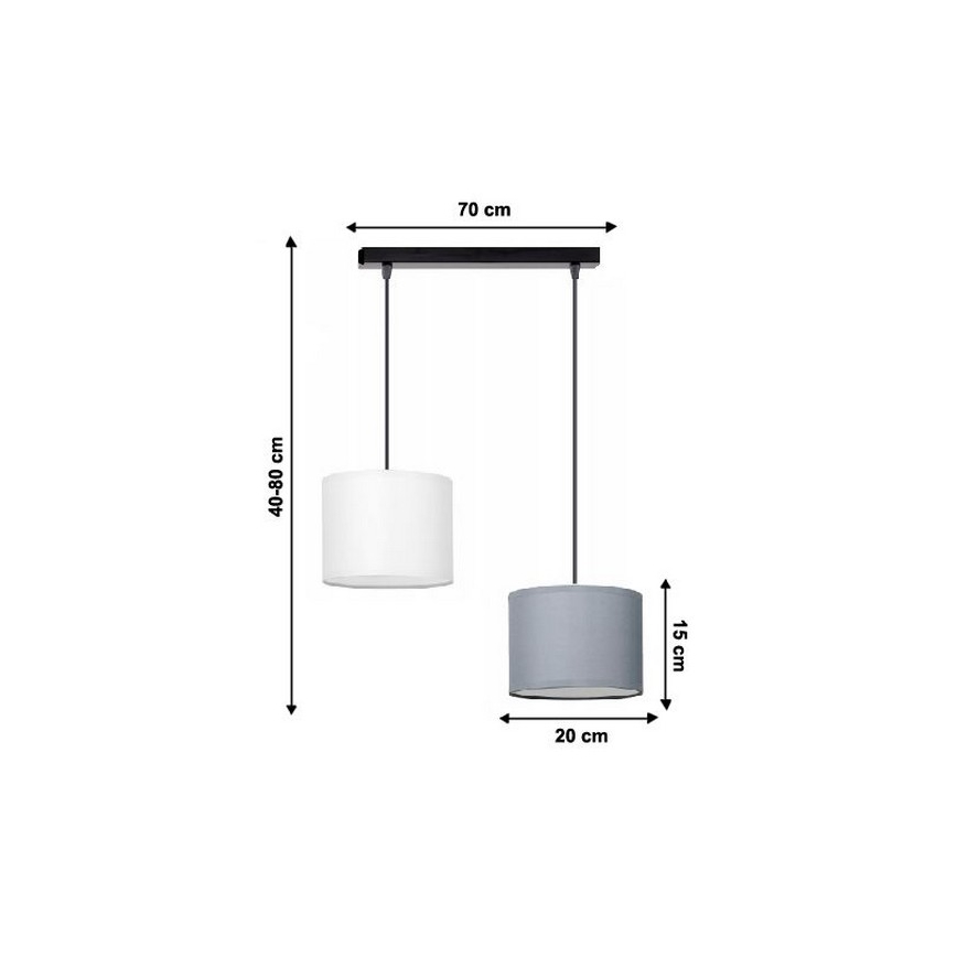 Candelabro num fio TUZ 2xE27/60W/230V