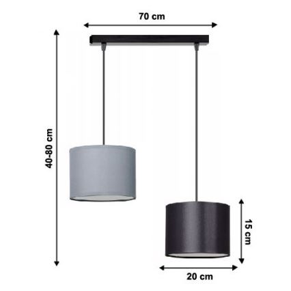 Candelabro num fio TUZ 2xE27/60W/230V