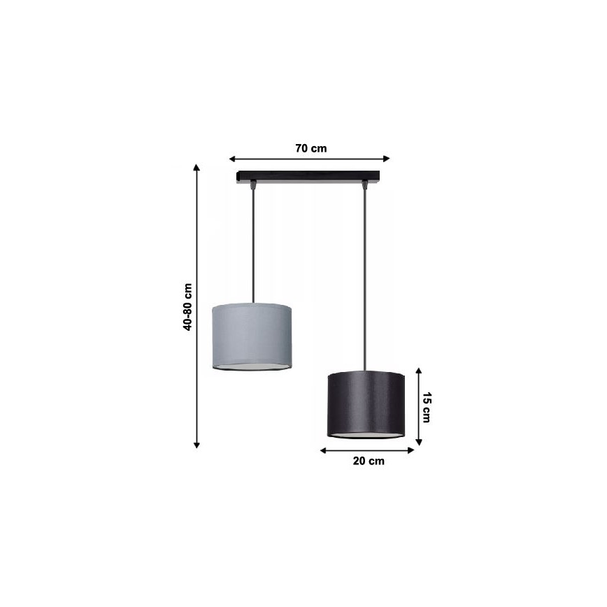 Candelabro num fio TUZ 2xE27/60W/230V