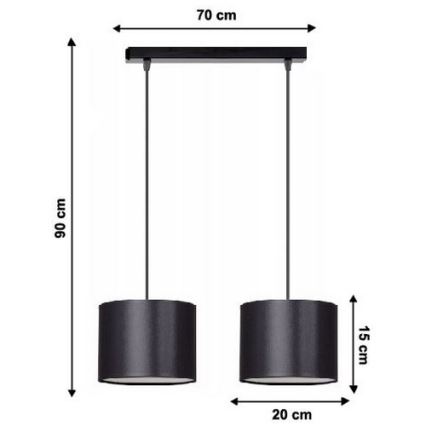 Candelabro num fio TUZ 2xE27/60W/230V