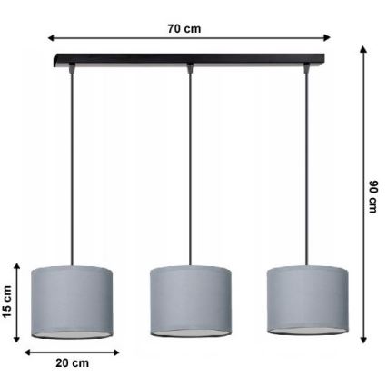 Candelabro num fio TUZ 3xE27/60W/230V