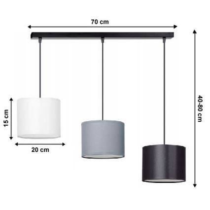 Candelabro num fio TUZ 3xE27/60W/230V