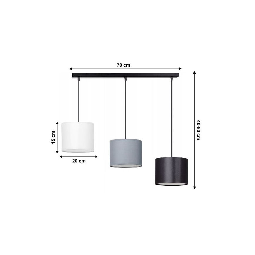Candelabro num fio TUZ 3xE27/60W/230V