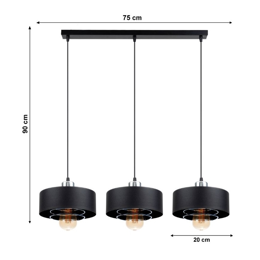 Candelabro num fio VEST 3xE27/60W/230V