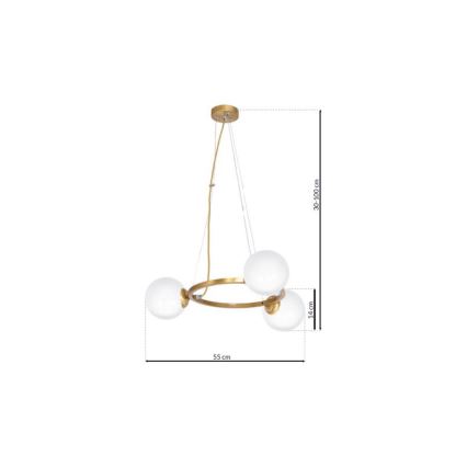 Candelabro num fio VIENNA 3xE14/40W/230V