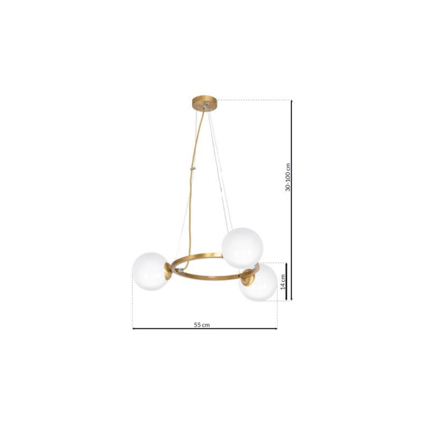 Candelabro num fio VIENNA 3xE14/40W/230V