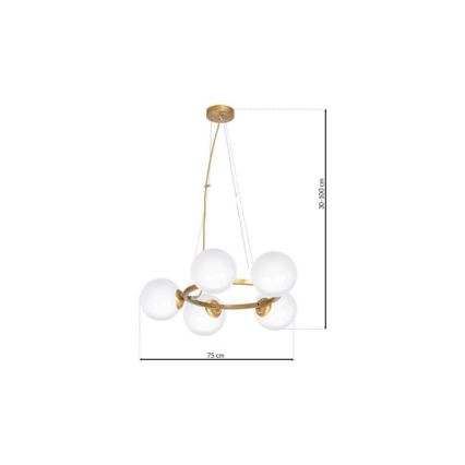 Candelabro num fio VIENNA 5xE14/40W/230V