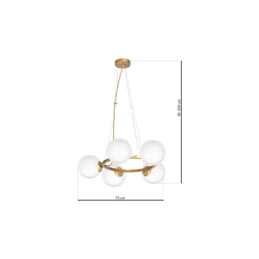 Candelabro num fio VIENNA 5xE14/40W/230V