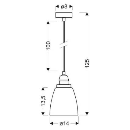 Candelabro num fio VOICE 1xE27/40W/230V