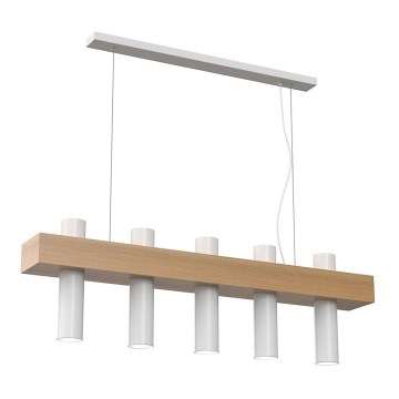 Candelabro num fio WEST 5xGU10/25W/230V branco