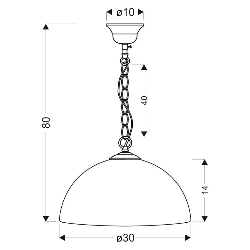 Candelabro numa corrente AÇÚCAR 1xE27/60W/230V branco