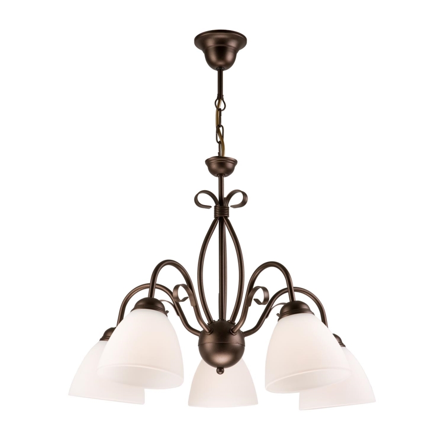 Candelabro numa corrente ADELLE 5xE27/60W/230V
