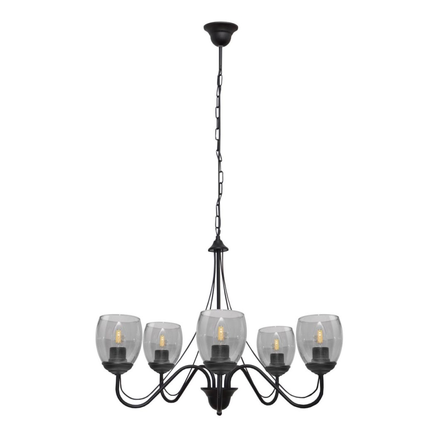Candelabro numa corrente ALLENA 5xE27/15W/230V