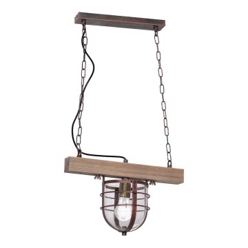 Candelabro numa corrente ANDER 1xE27/60W/230V castanho claro