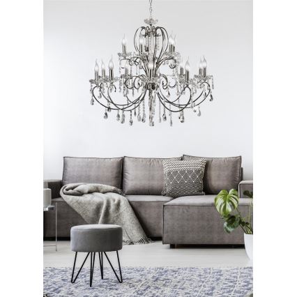 Candelabro numa corrente AURORA 15xE14/40W/230V