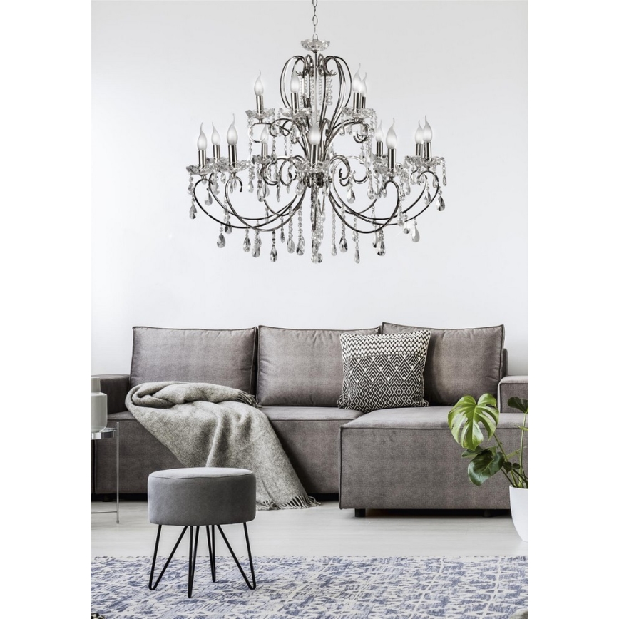 Candelabro numa corrente AURORA 15xE14/40W/230V