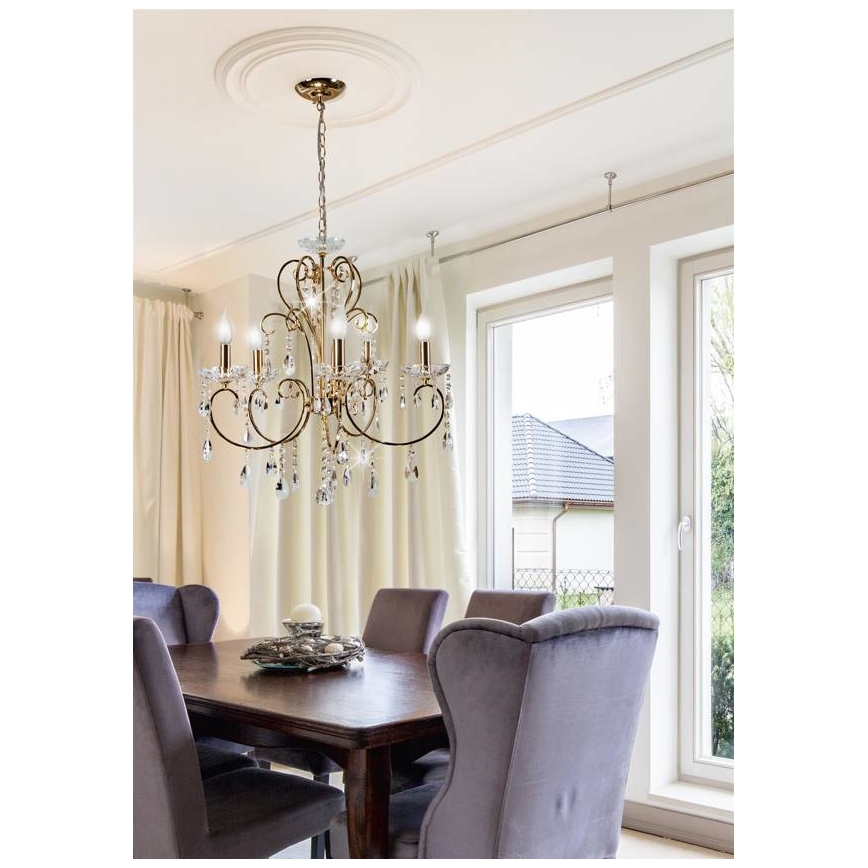 Candelabro numa corrente AURORA 5xE14/40W/230V
