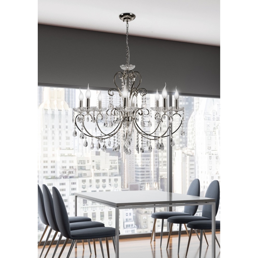 Candelabro numa corrente AURORA 8xE14/40W/230V