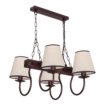 Candelabro numa corrente CARIN 4xE14/60W/230V Sombrio