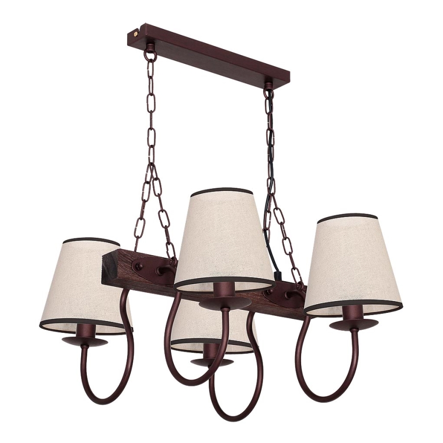 Candelabro numa corrente CARIN 4xE14/60W/230V Sombrio