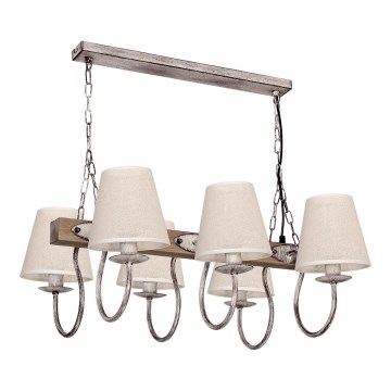Candelabro numa corrente CARIN 6xE14/60W/230V luz