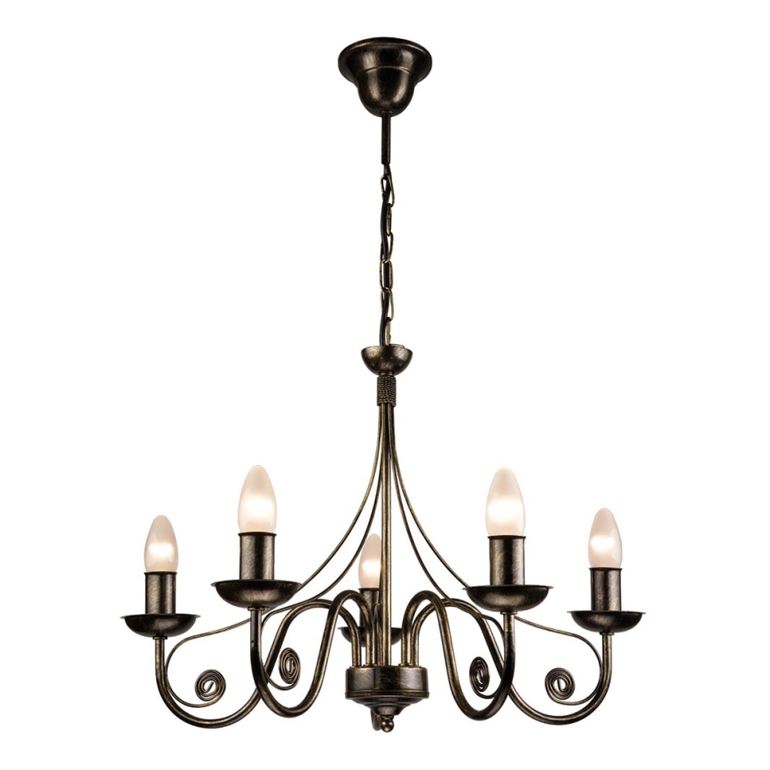 Candelabro numa corrente DONATO 5xE14/40W/230V