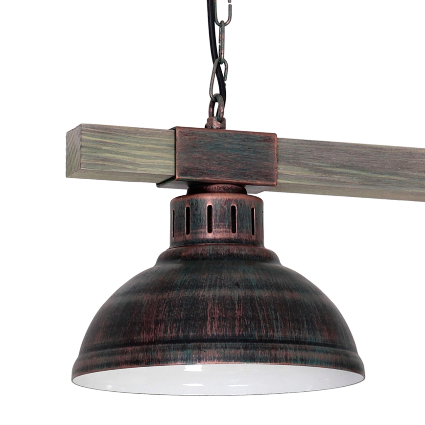 Candelabro numa corrente HAKON 2xE27/60W/230V pátina