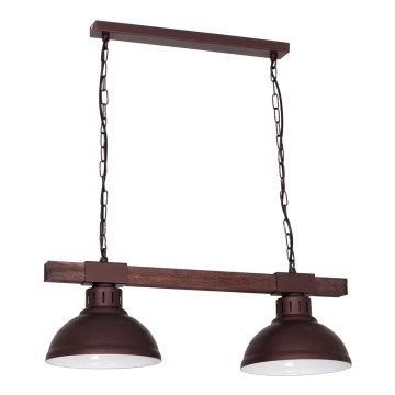 Candelabro numa corrente HAKON 2xE27/60W/230V Sombrio