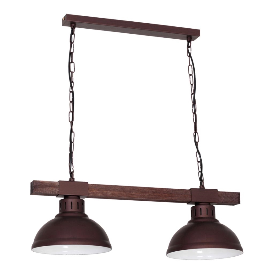 Candelabro numa corrente HAKON 2xE27/60W/230V Sombrio