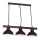 Candelabro numa corrente HAKON 3xE27/60W/230V Sombrio