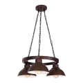 Candelabro numa corrente HAKON ROUND 3xE27/60W/230V escuro