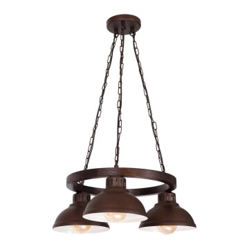 Candelabro numa corrente HAKON ROUND 3xE27/60W/230V escuro