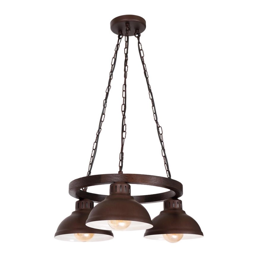 Candelabro numa corrente HAKON ROUND 3xE27/60W/230V escuro