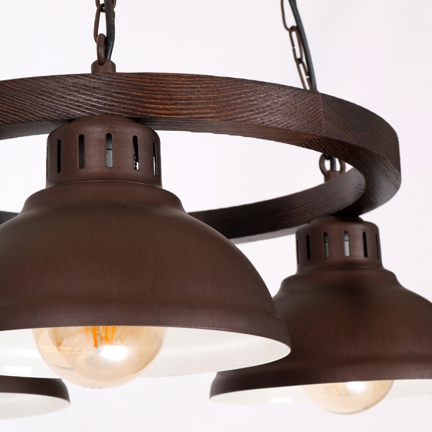 Candelabro numa corrente HAKON ROUND 3xE27/60W/230V escuro