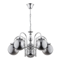 Candelabro numa corrente HERO 5xE14/40W/230V cromo brilhante
