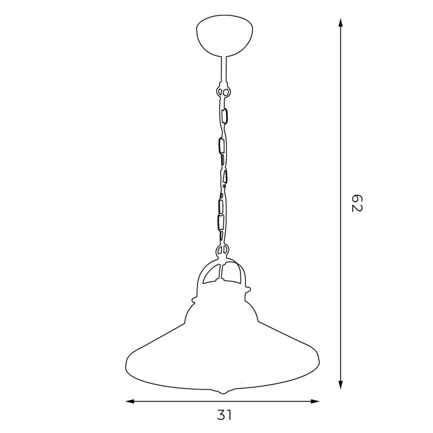 Candelabro numa corrente IRON 1xE27/60W/230V