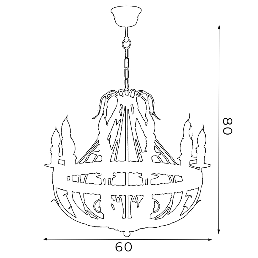 Candelabro numa corrente LOARA 10xE14/60W/230V