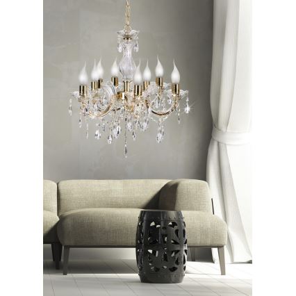 Candelabro numa corrente MARIA TERESA 8xE14/40W/230V