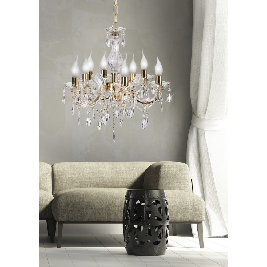 Candelabro numa corrente MARIA TERESA 8xE14/40W/230V