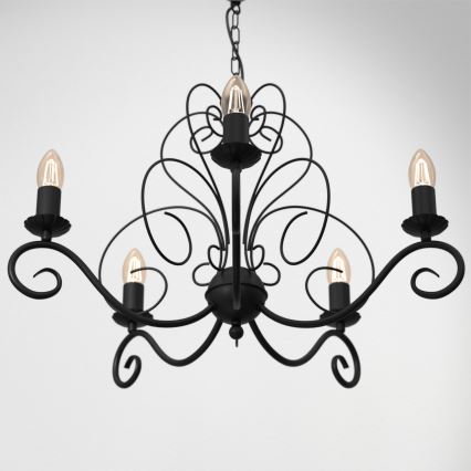 Candelabro numa corrente MAURO 5xE14/60W/230V