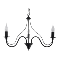 Candelabro numa corrente MINERWA 3 3xE14/40W/230V preto antigo